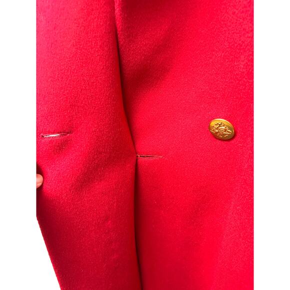 Forecaster of Boston Red Wool Coat w/ Black Velvet Collar | Size 8 - Picture 6 of 10